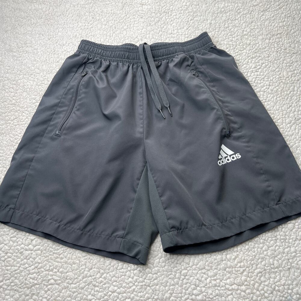Adidas Black Elastic Waist Drawstring Black Shorts Small